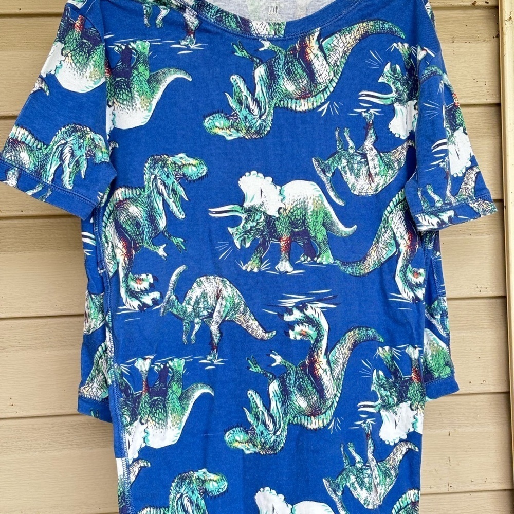 Gap Kids 100% Organic Cotton Dinosaur Graphic PJ Set - Picture 3 of 8